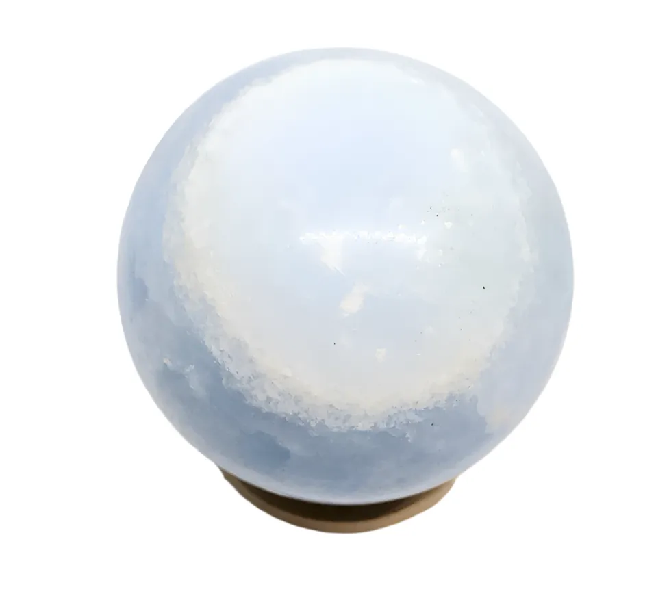 190G Blue Calcite Crystal Sphere