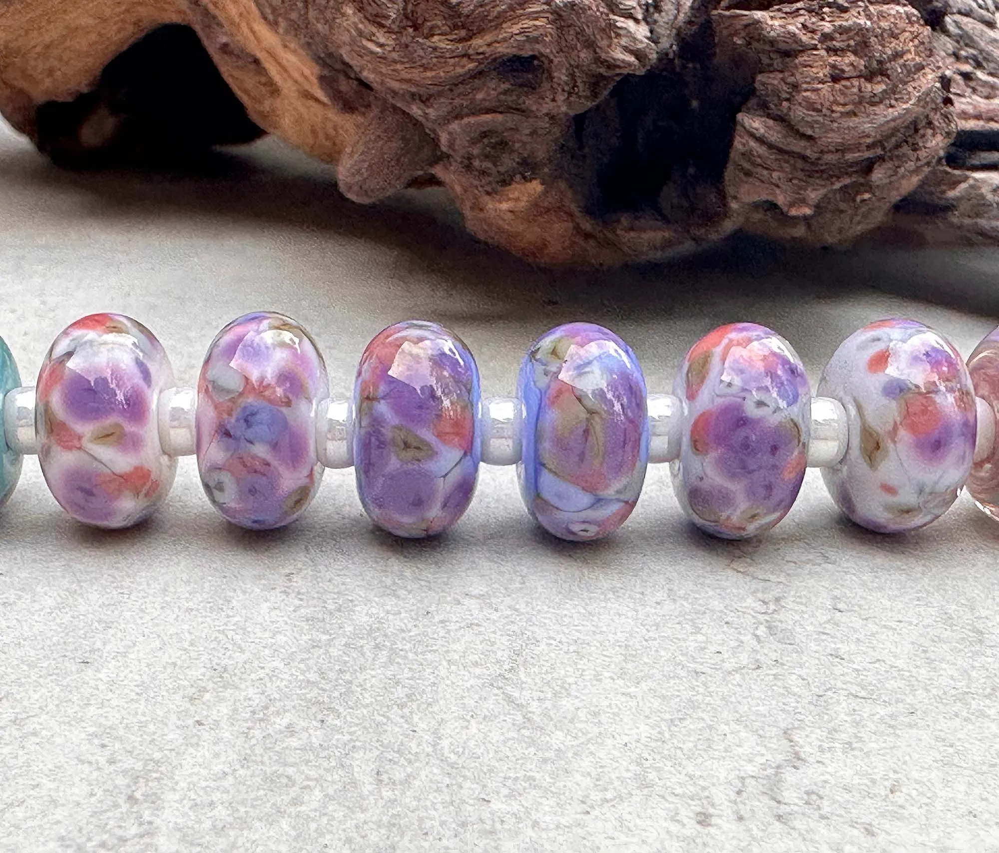 26 Picasso Mosaic Pairs Lampwork Beads Set SRA