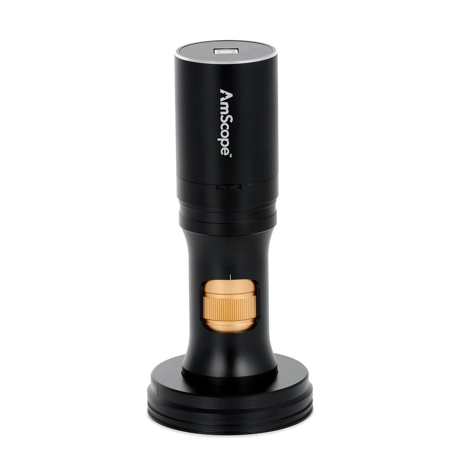 AmScope DM756 Series 8.3MP USB All-in-One Digital Microscope 0.7X-5.6X Magnification with Zoom Optics on Single-Arm Boom-Stand