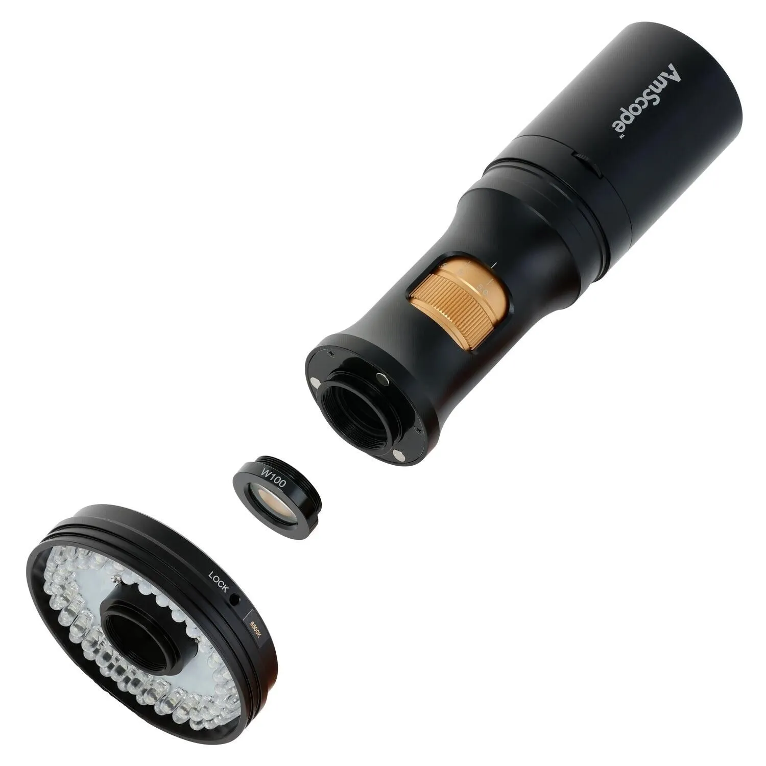AmScope DM756 Series 8.3MP USB All-in-One Digital Microscope 0.7X-5.6X Magnification with Zoom Optics on Single-Arm Boom-Stand
