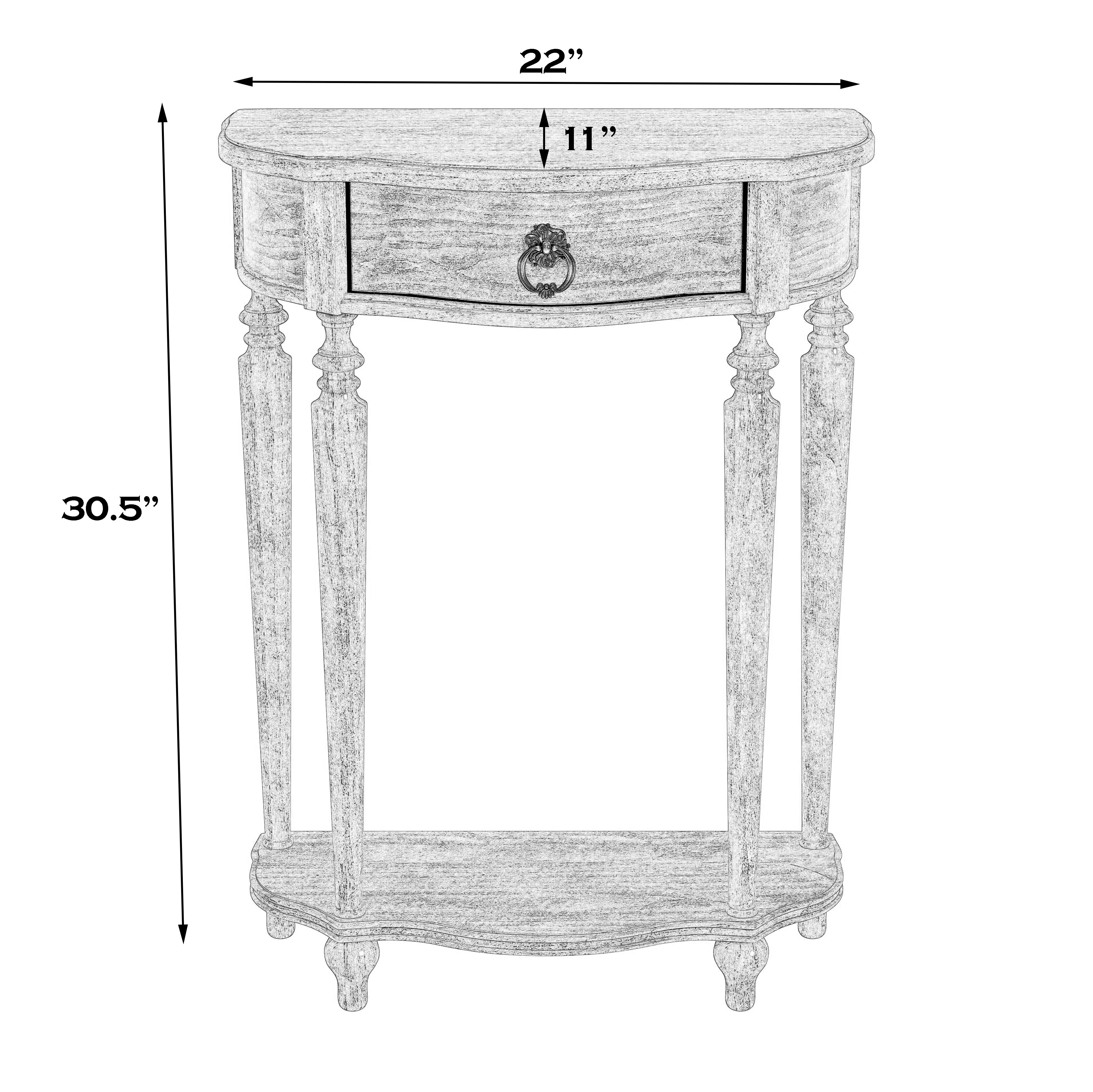 Ashby Demilune Console Table with Storage in Antique Cherry  2101011
