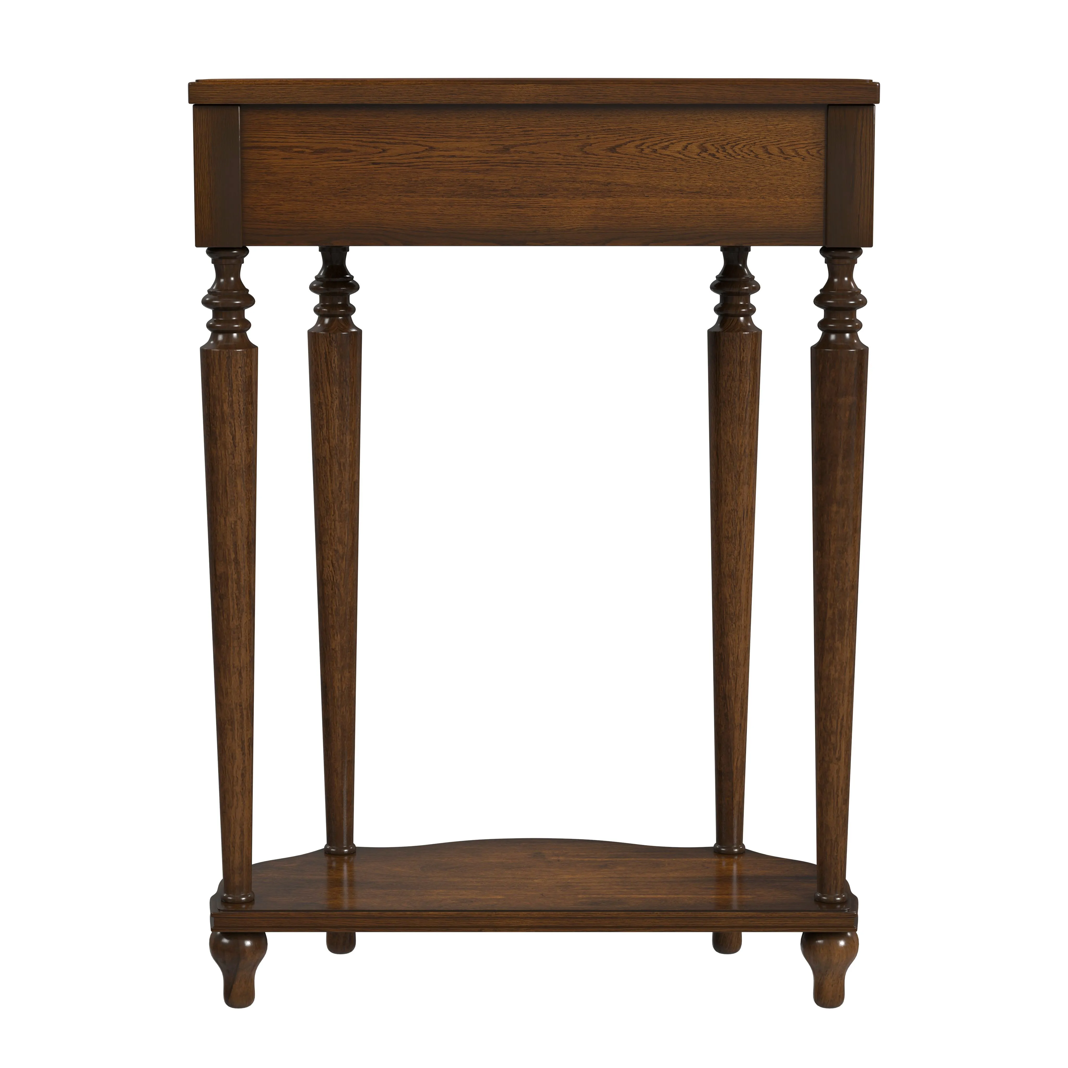 Ashby Demilune Console Table with Storage in Antique Cherry  2101011