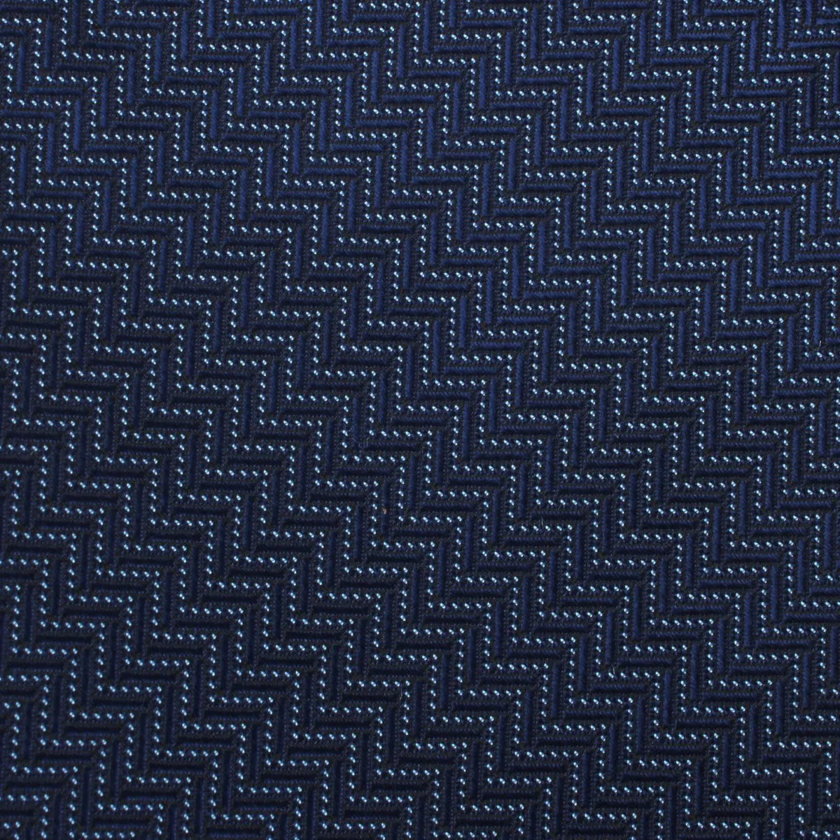 Aztec Blue Herringbone Skinny Tie