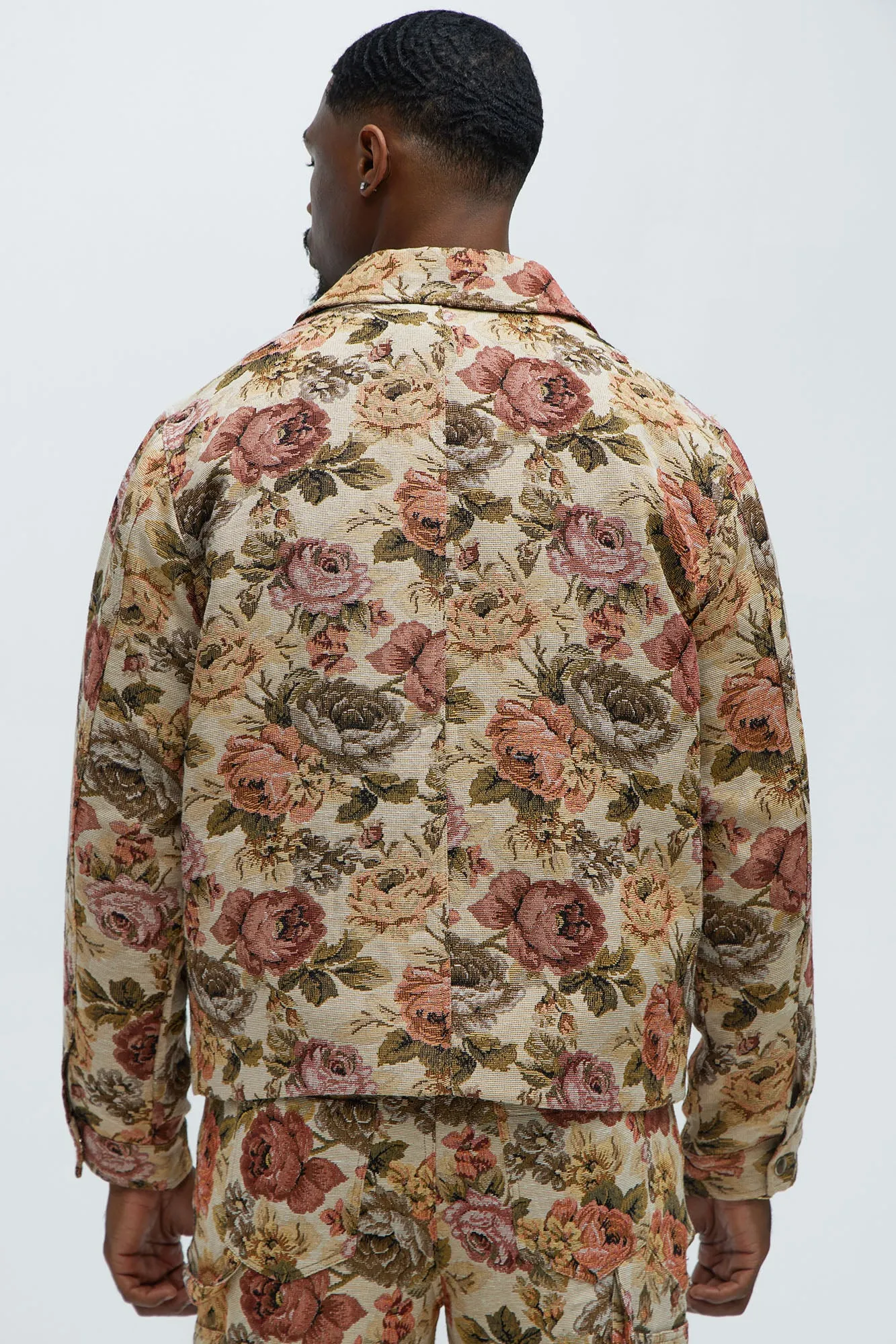 Bellevue Floral Tapestry Work Jacket - Taupe/combo