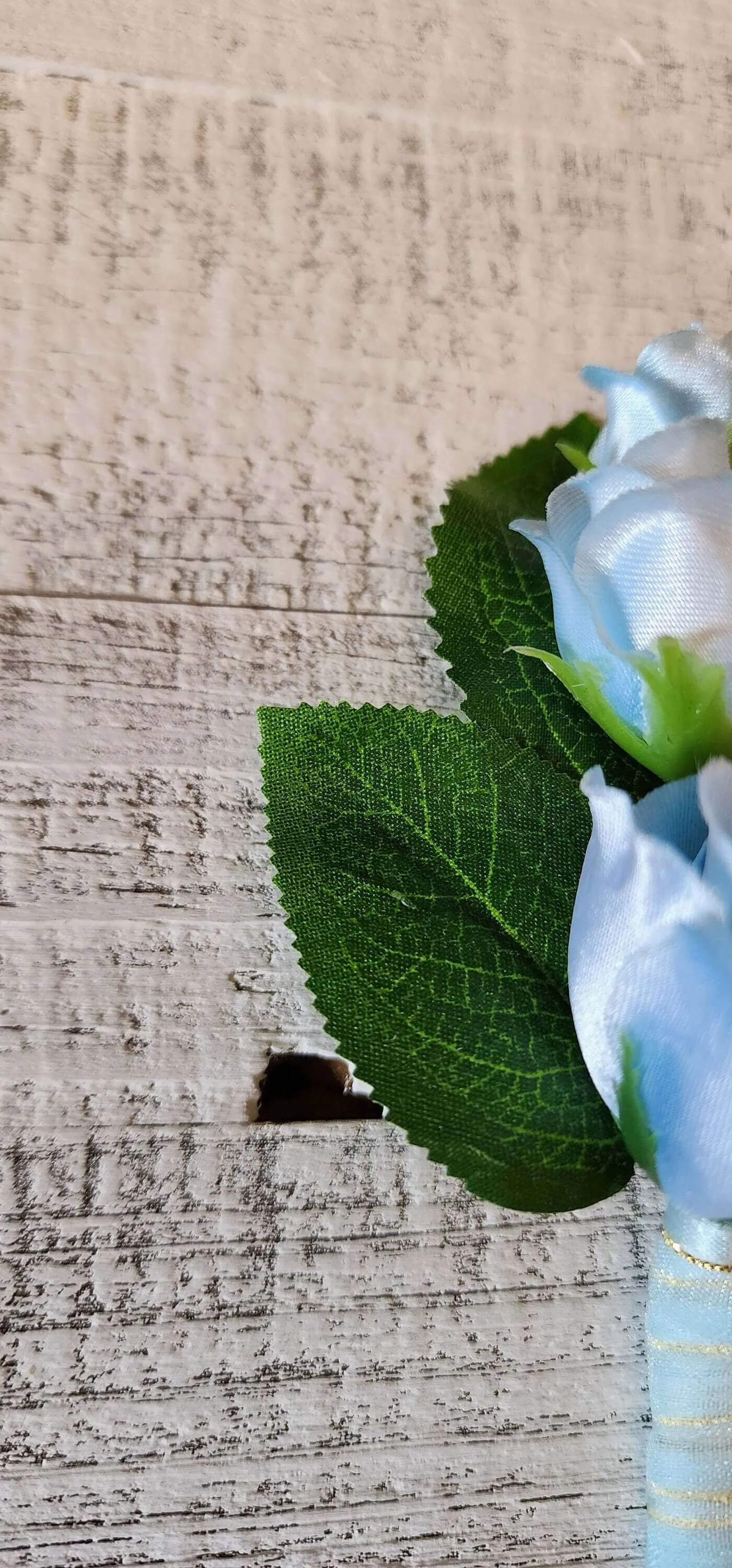 Blue Silk Rose Boutonniere for Prom, Weddings, Formal, Wedding Flowers, Gift for Him, Father's Day Gift, Pairs With Light Blue Corsage