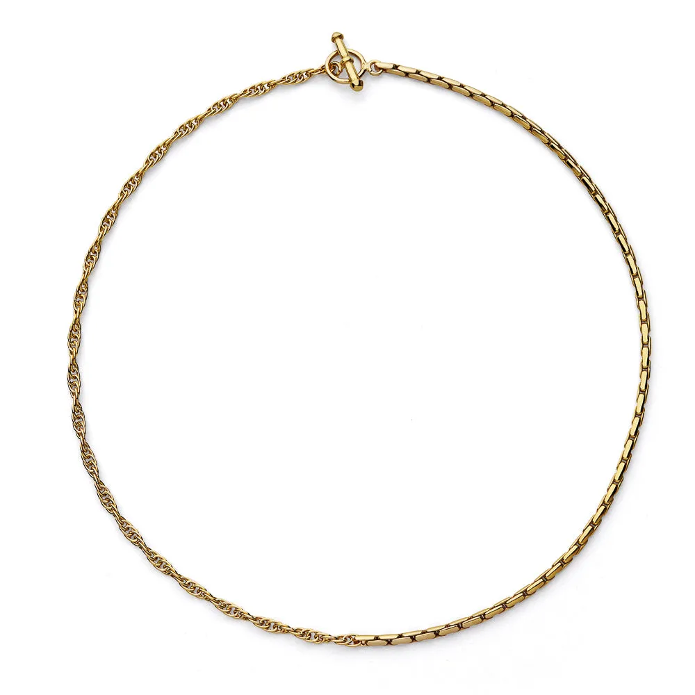 Bonnie & Clyde men's gold necklace