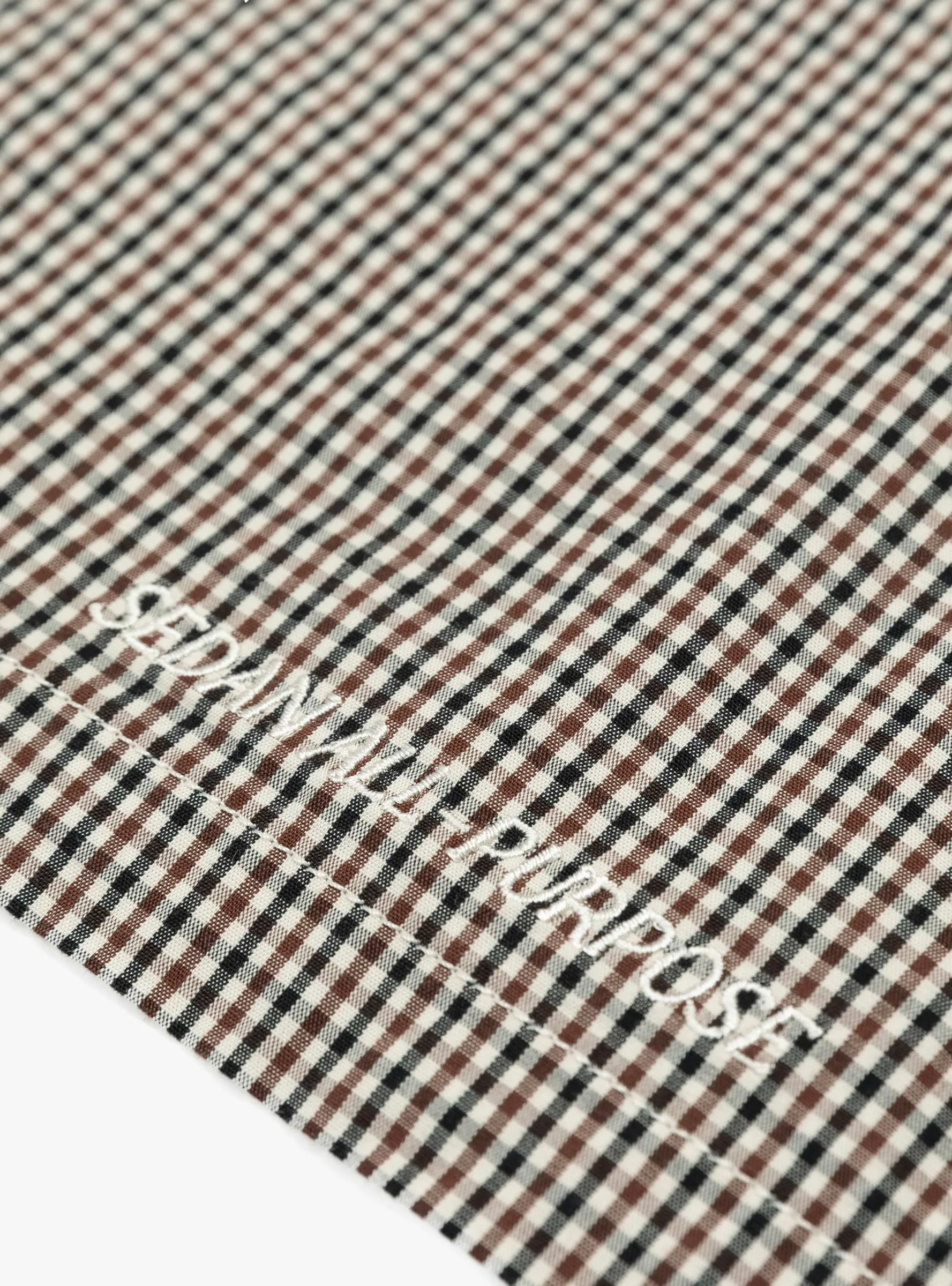 Brushed Cotton Work Shirt Brown Plaid
