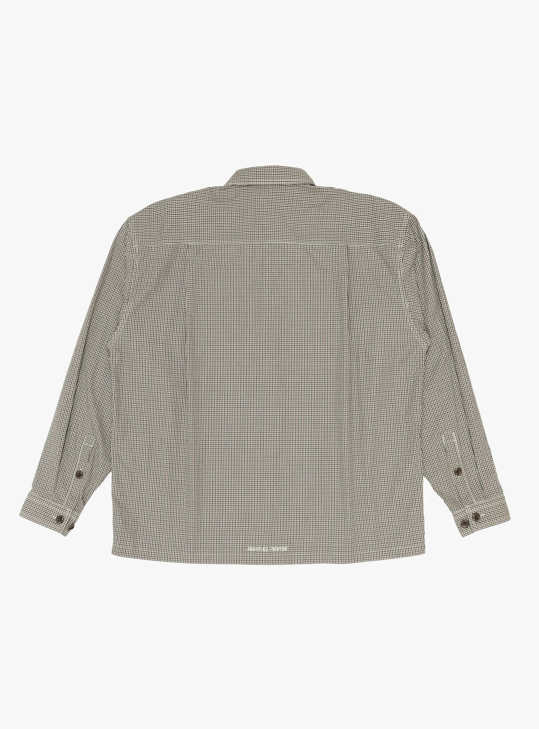 Brushed Cotton Work Shirt Brown Plaid