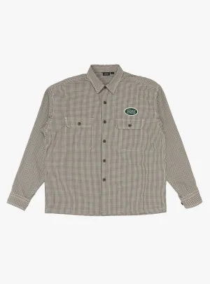 Brushed Cotton Work Shirt Brown Plaid