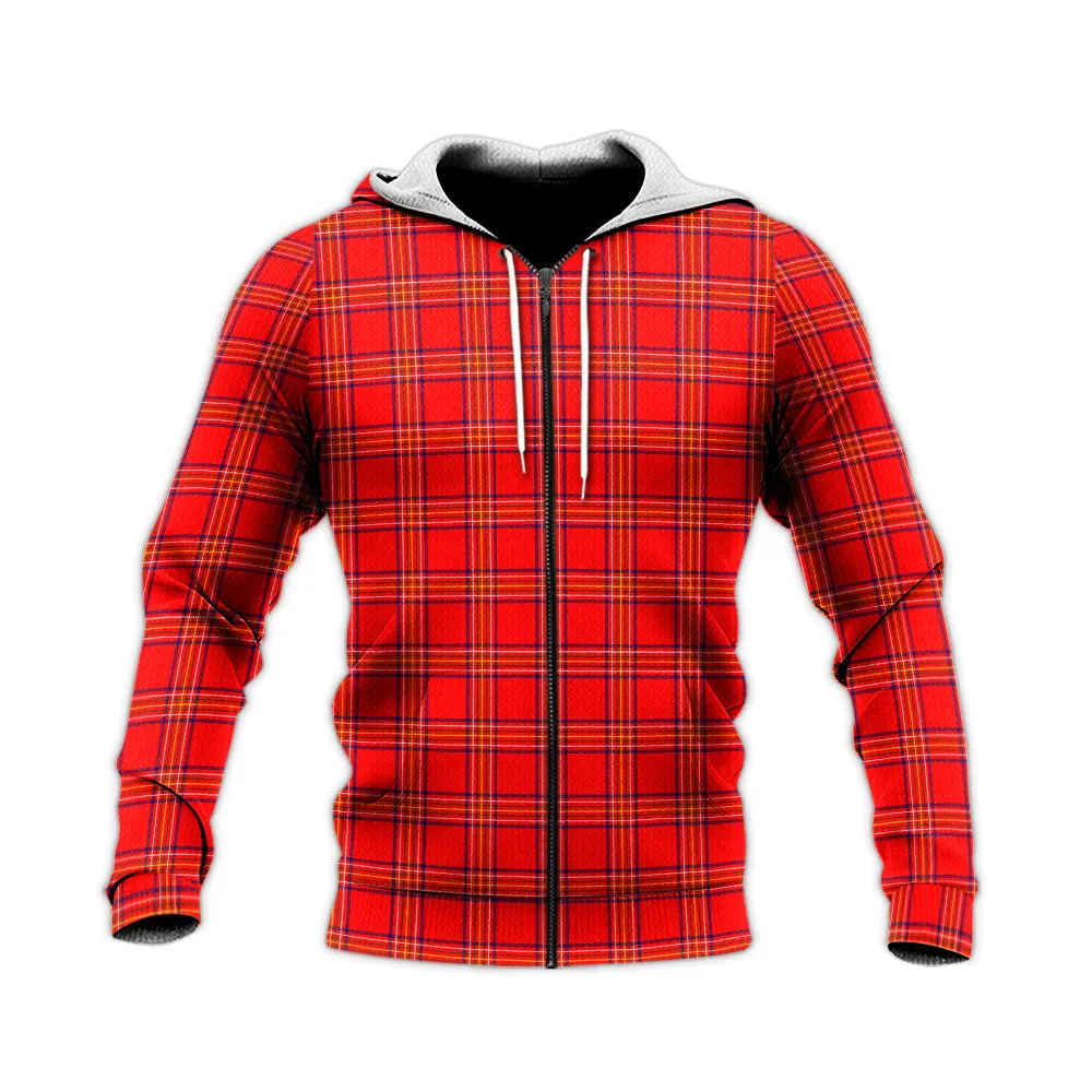 Burnett Modern Tartan Knitted Hoodie