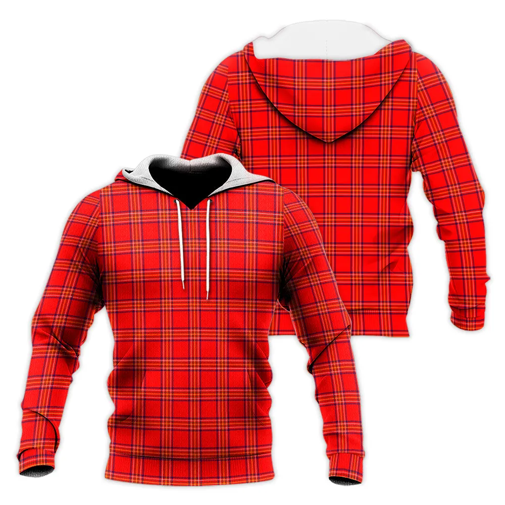 Burnett Modern Tartan Knitted Hoodie