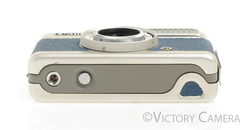 Canon Demi Blue Leather Half Frame 35mm Film Camera -No Meter-