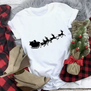 Christmas White T-shirt Modern Stylish Gift For Christmas