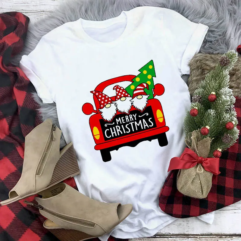 Christmas White T-shirt Modern Stylish Gift For Christmas