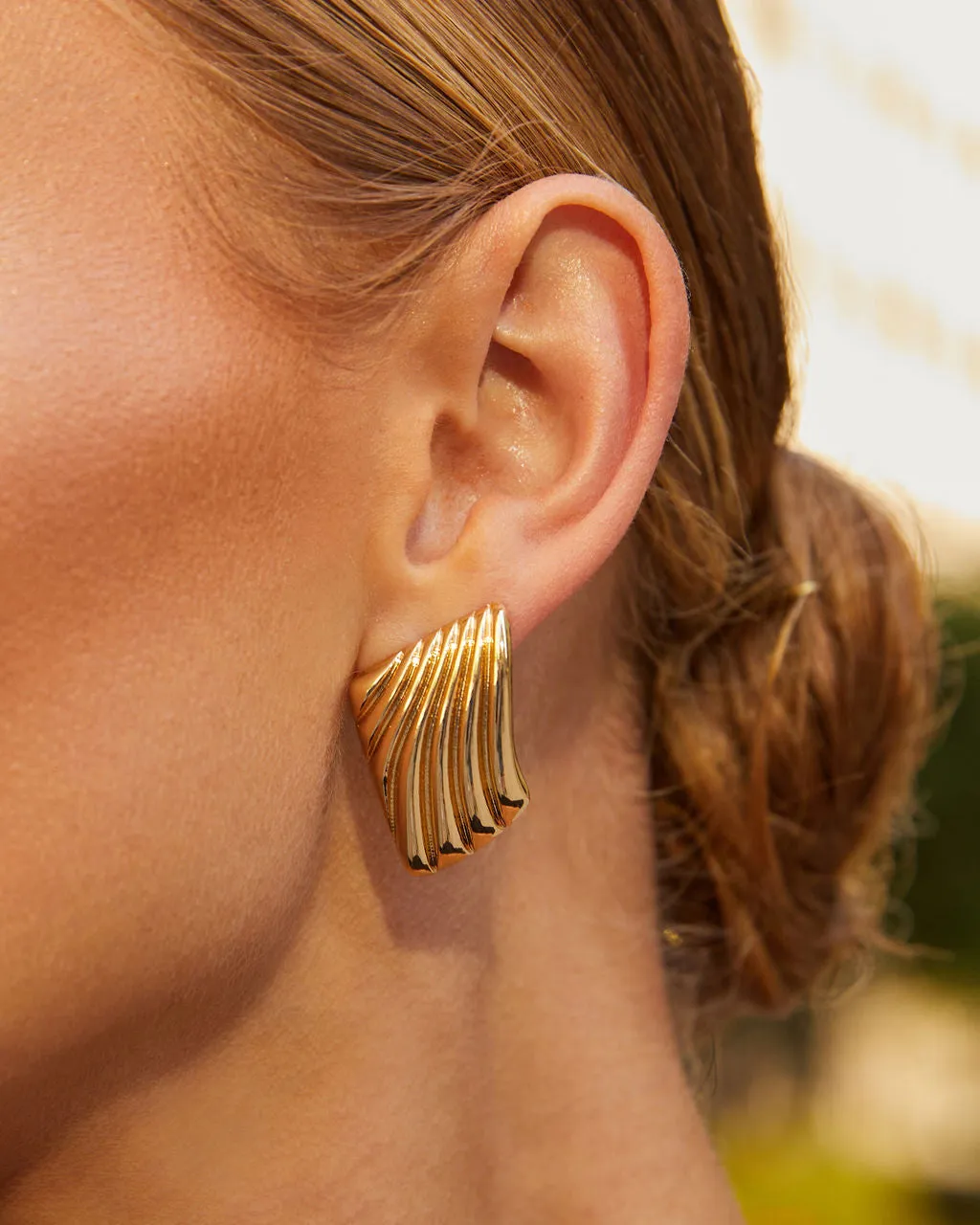 Clementine Hammered Metal Studs