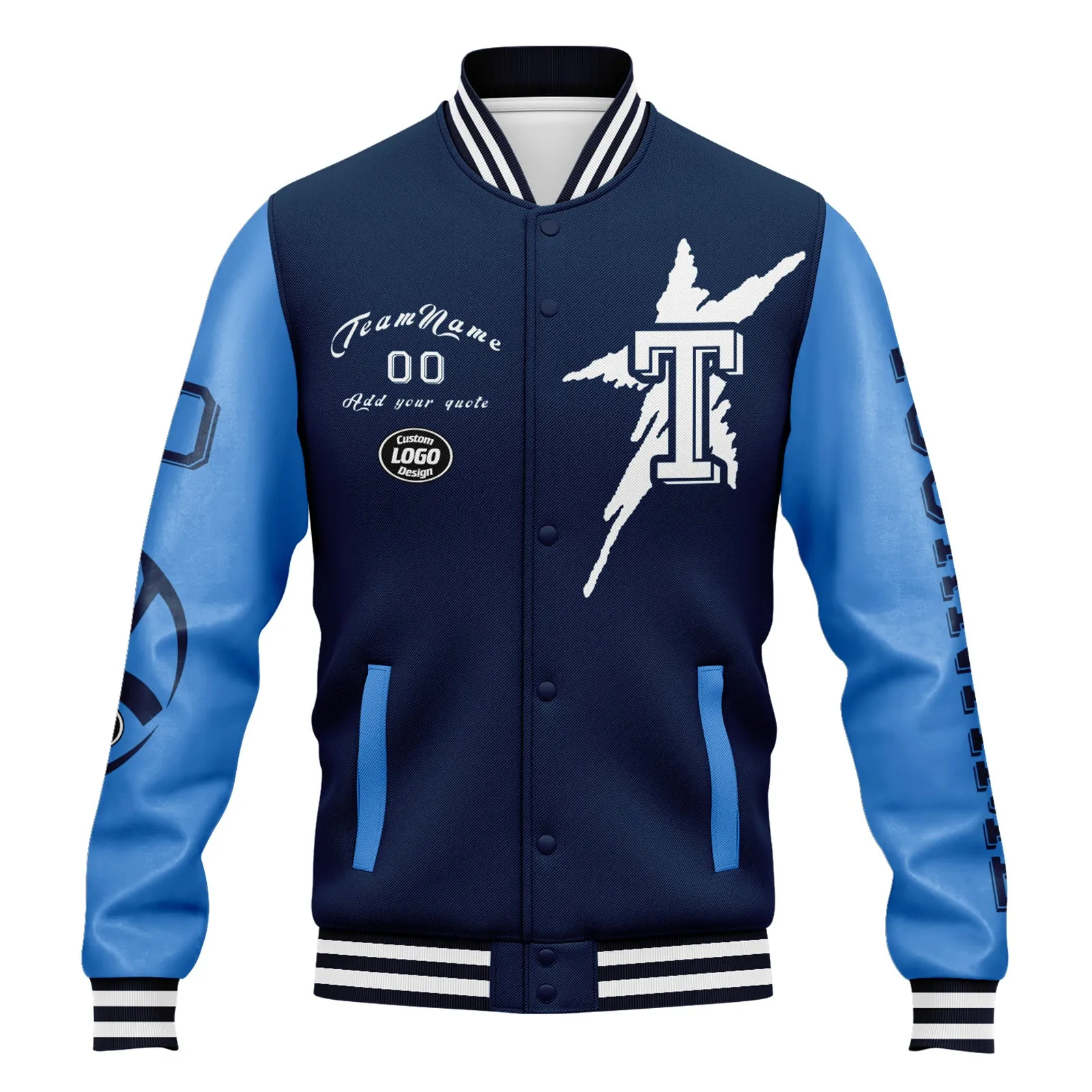 Custom Blue Tennessee Jacket and Sports Shoes Combo Offer Personalized Combo ZH-D020294-32