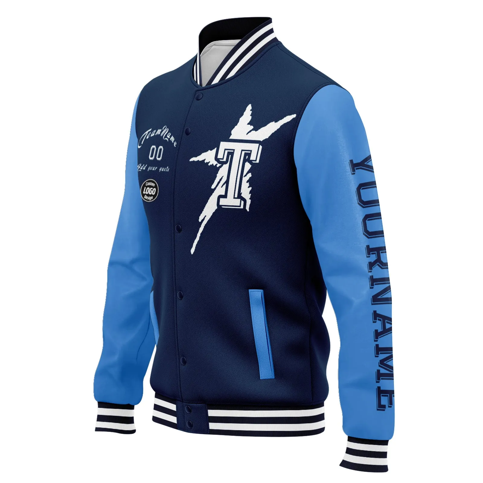 Custom Blue Tennessee Jacket and Sports Shoes Combo Offer Personalized Combo ZH-D020294-32