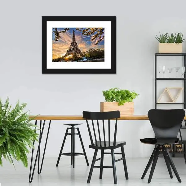 Eiffel Tower In Spring Canvas Wall Art