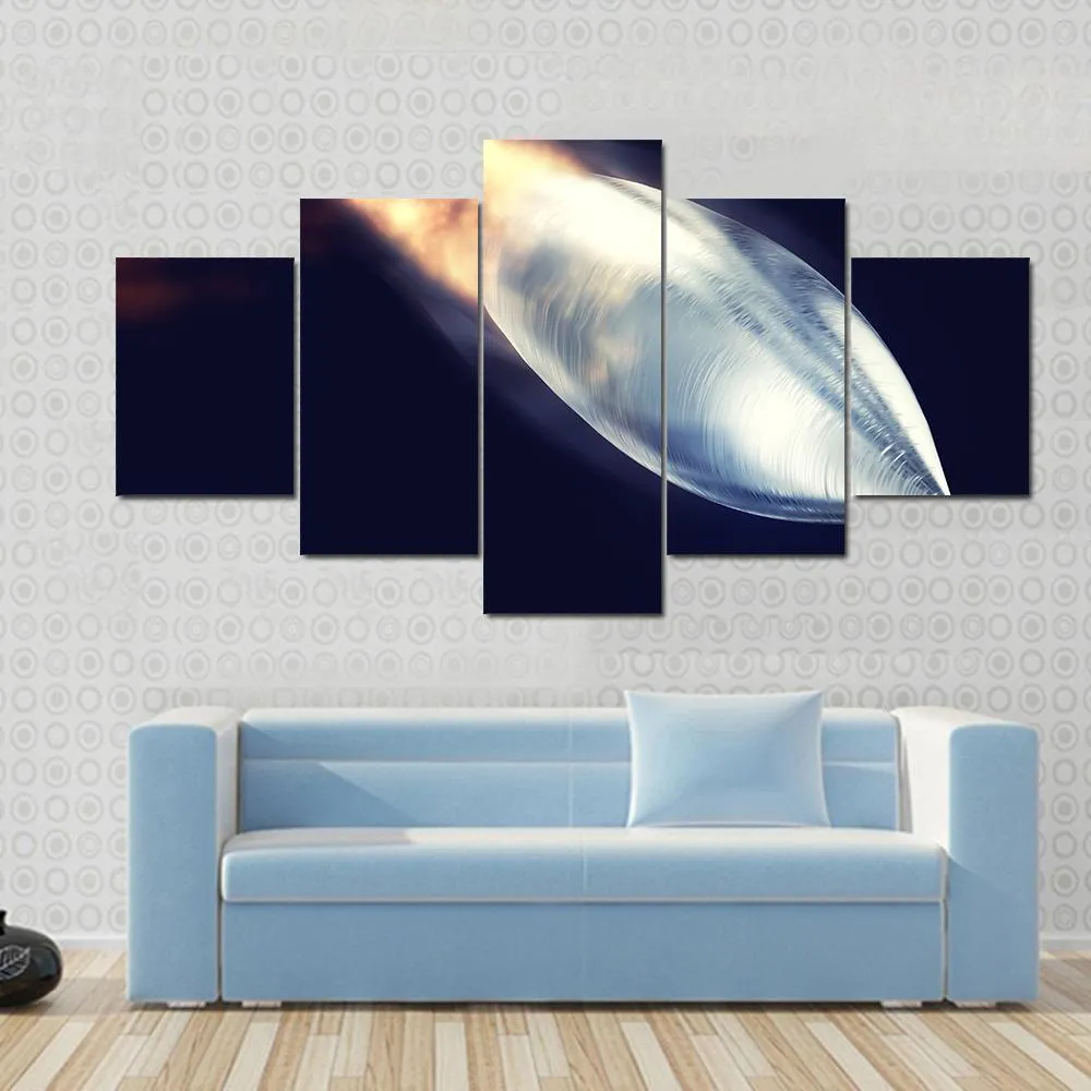 Fired Bullet Closeup Canvas Wall Art