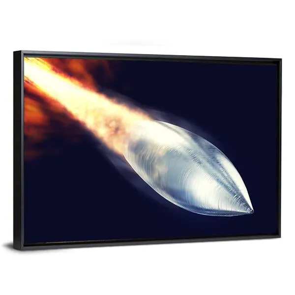 Fired Bullet Closeup Canvas Wall Art