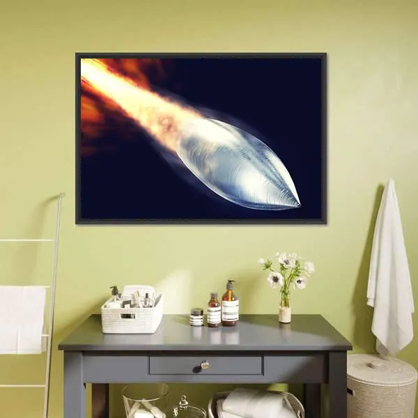Fired Bullet Closeup Canvas Wall Art