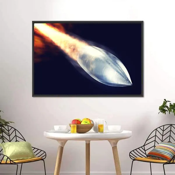 Fired Bullet Closeup Canvas Wall Art