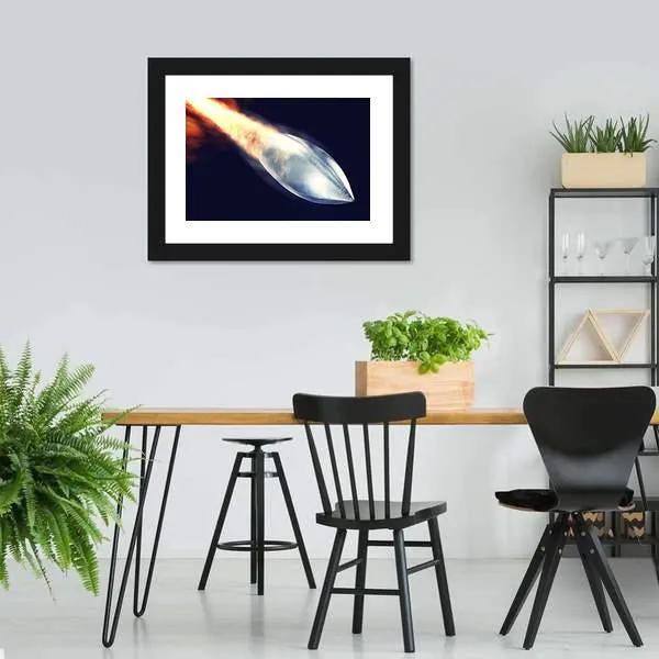 Fired Bullet Closeup Canvas Wall Art