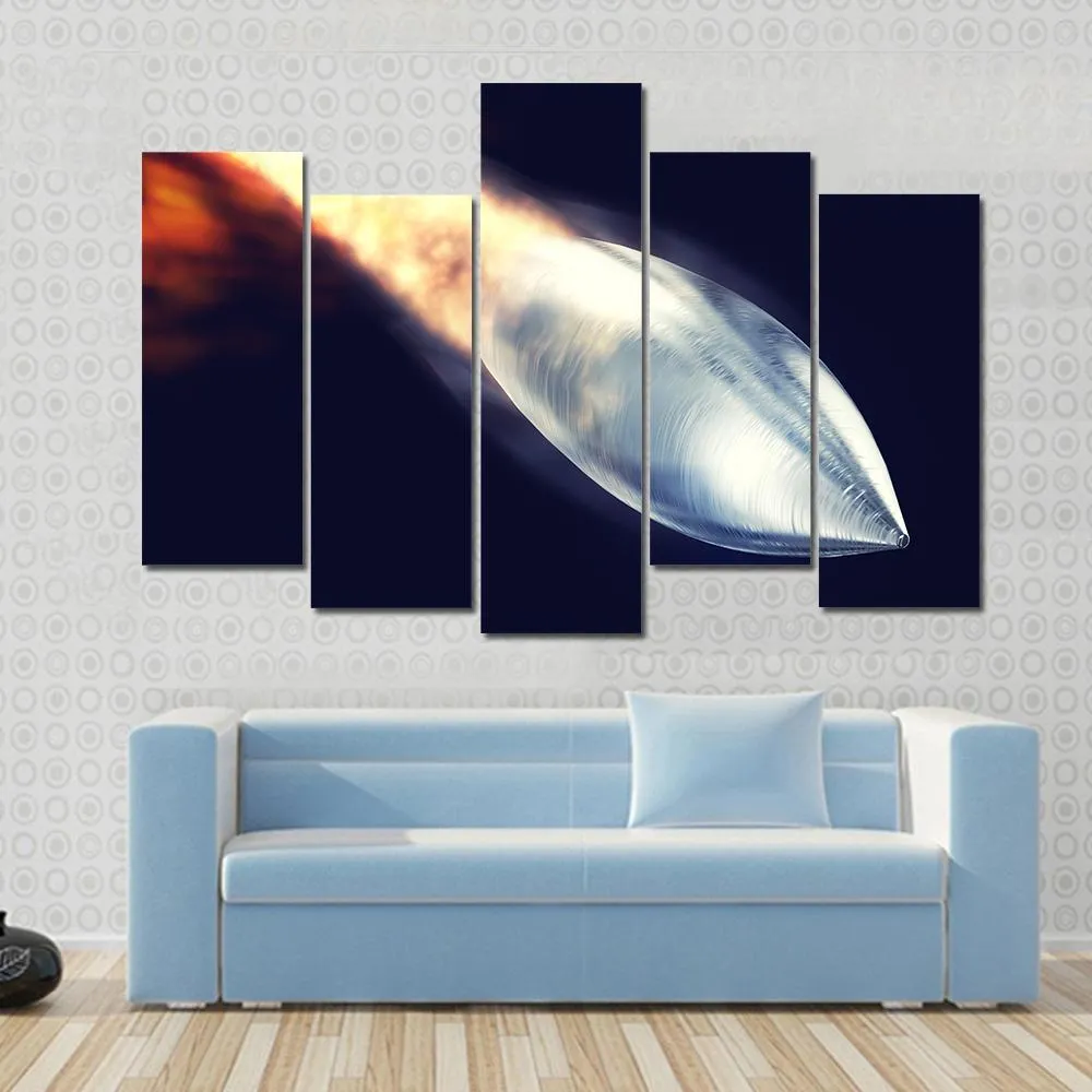 Fired Bullet Closeup Canvas Wall Art
