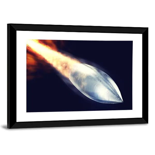 Fired Bullet Closeup Canvas Wall Art