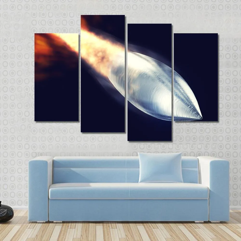 Fired Bullet Closeup Canvas Wall Art