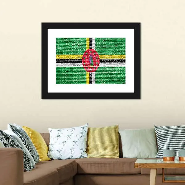 Flag Of Dominica Canvas Wall Art