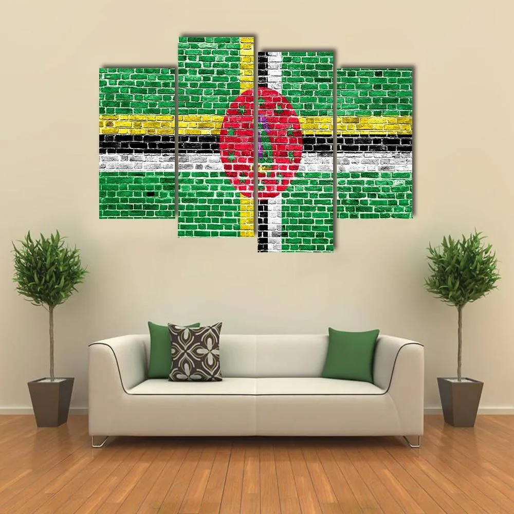 Flag Of Dominica Canvas Wall Art