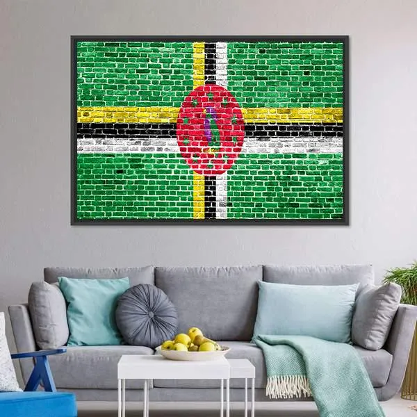 Flag Of Dominica Canvas Wall Art