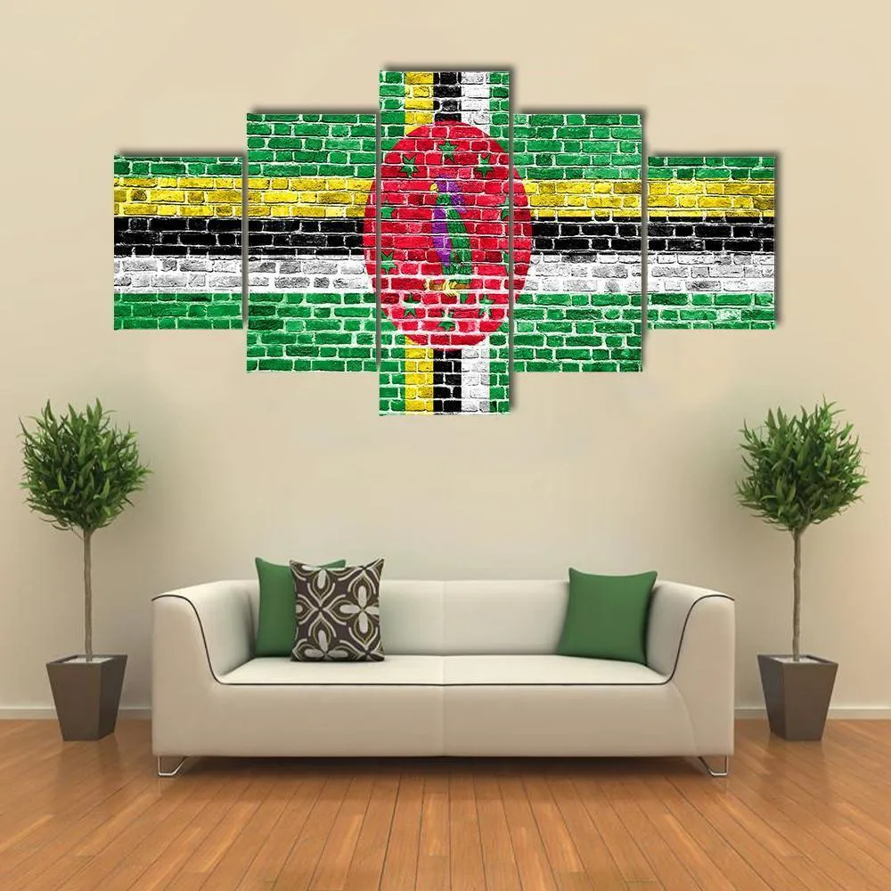 Flag Of Dominica Canvas Wall Art