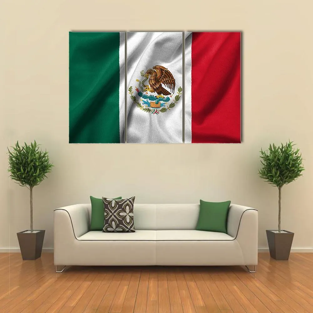 Flag Of Mexico Canvas Wall Art