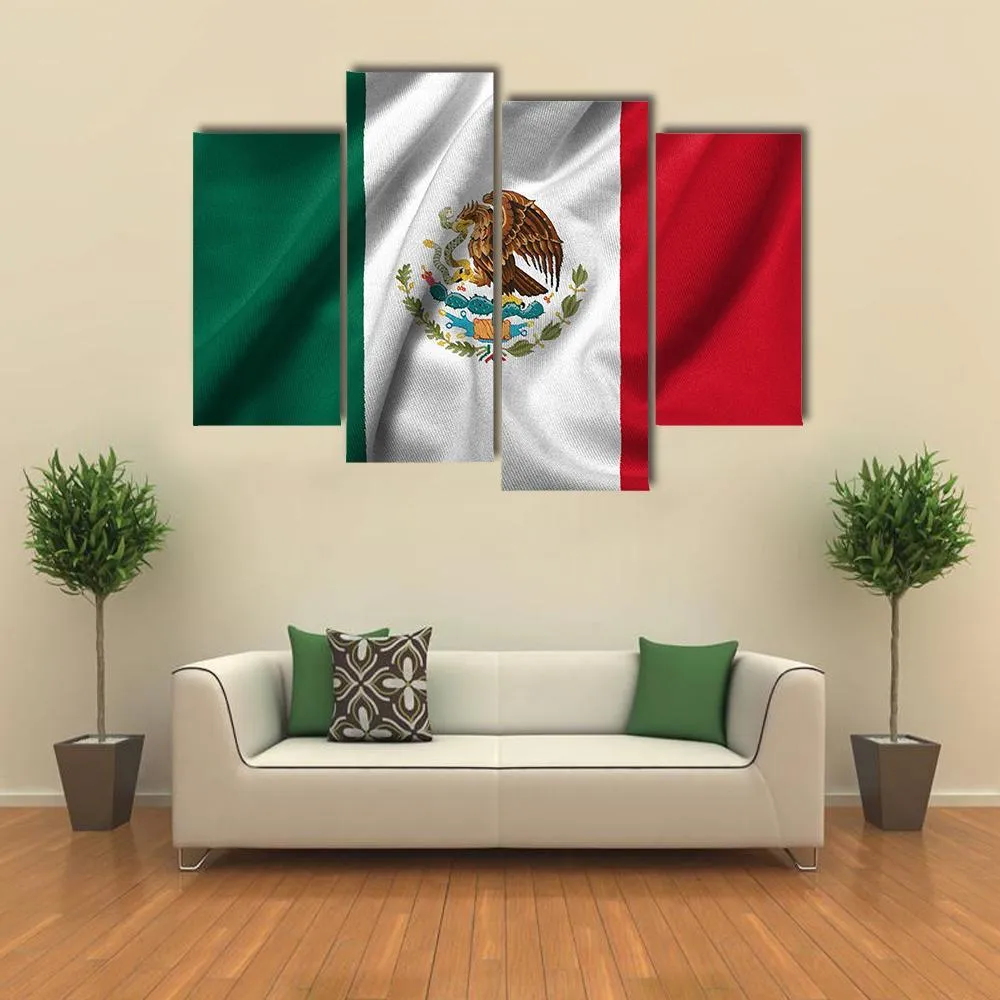 Flag Of Mexico Canvas Wall Art
