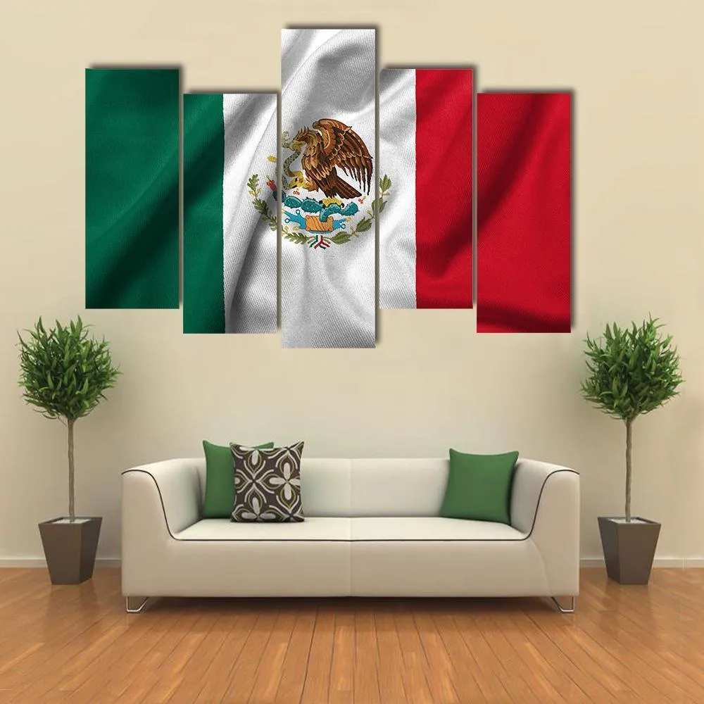 Flag Of Mexico Canvas Wall Art