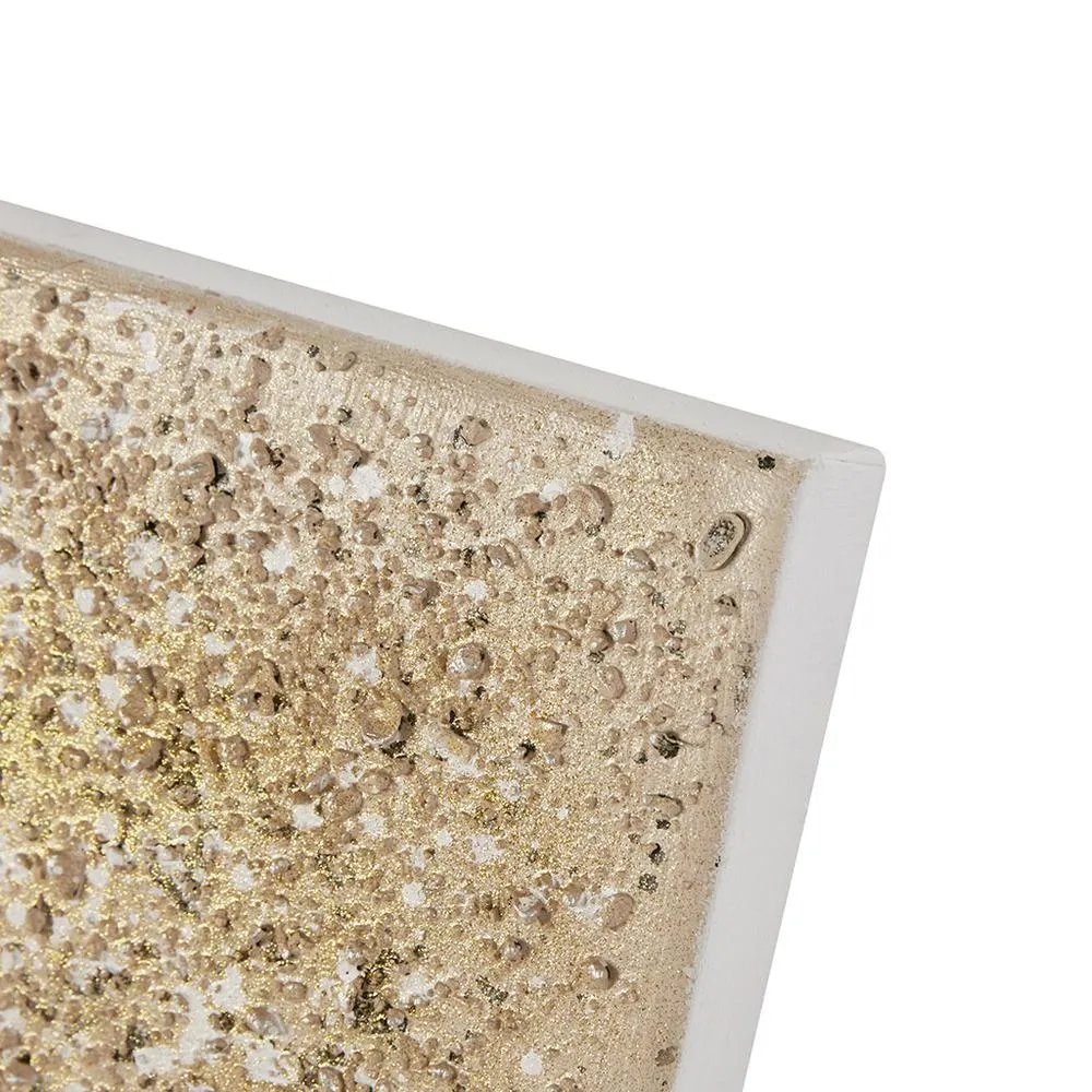 Gold Modern Mid Century Luxury Heavy Textured Canvas