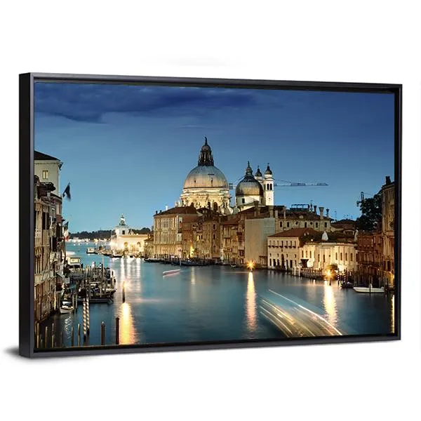 Grand Canal & Basilica  Italy Canvas Wall Art