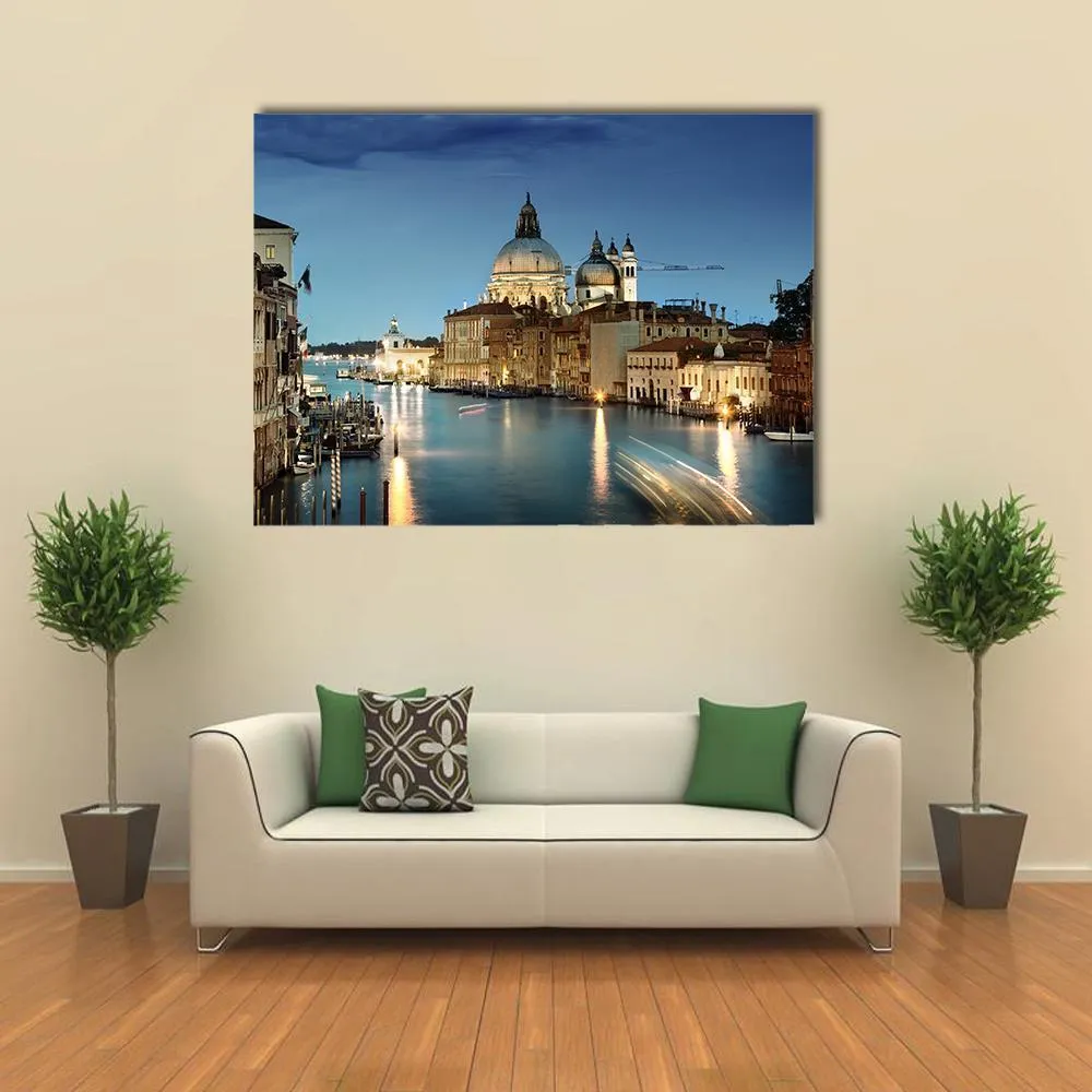 Grand Canal & Basilica  Italy Canvas Wall Art