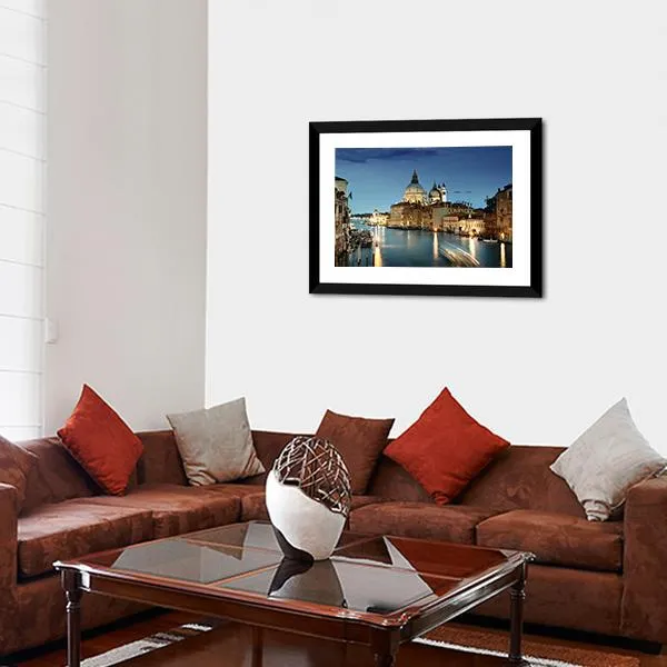 Grand Canal & Basilica  Italy Canvas Wall Art