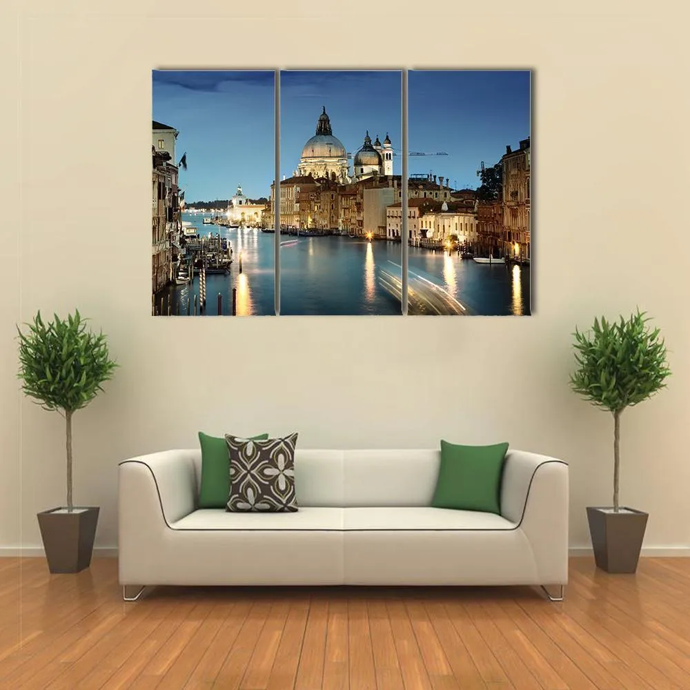 Grand Canal & Basilica  Italy Canvas Wall Art