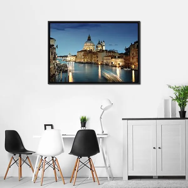 Grand Canal & Basilica  Italy Canvas Wall Art
