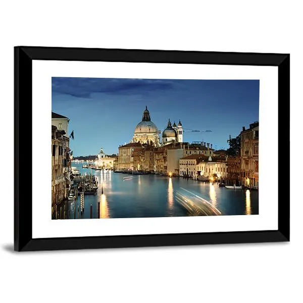 Grand Canal & Basilica  Italy Canvas Wall Art