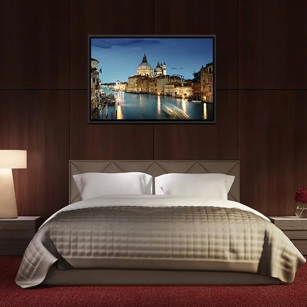 Grand Canal & Basilica  Italy Canvas Wall Art