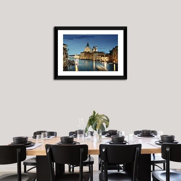 Grand Canal & Basilica  Italy Canvas Wall Art