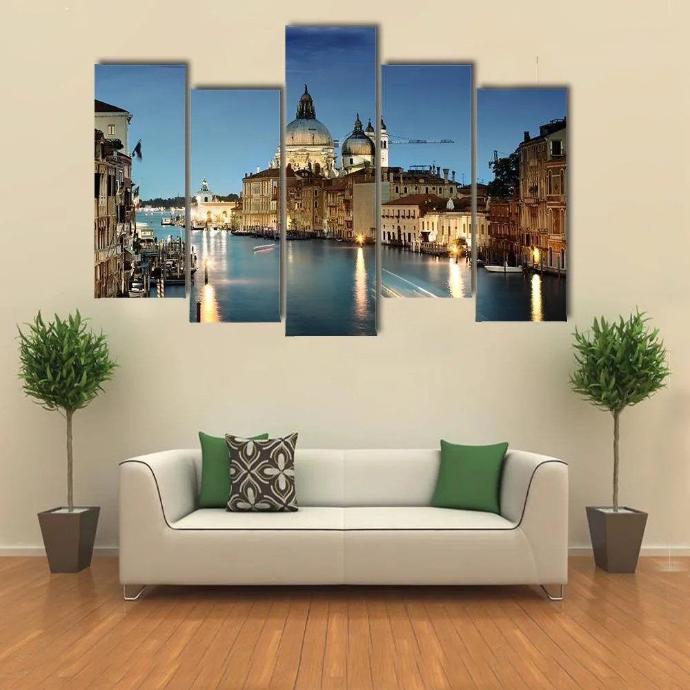 Grand Canal & Basilica  Italy Canvas Wall Art