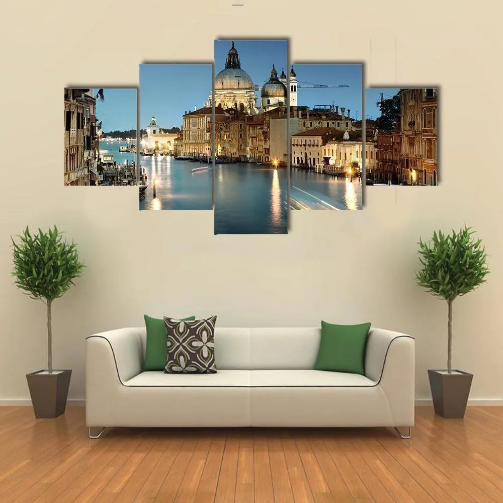 Grand Canal & Basilica  Italy Canvas Wall Art