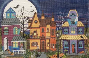 Halloween Houses Canvas