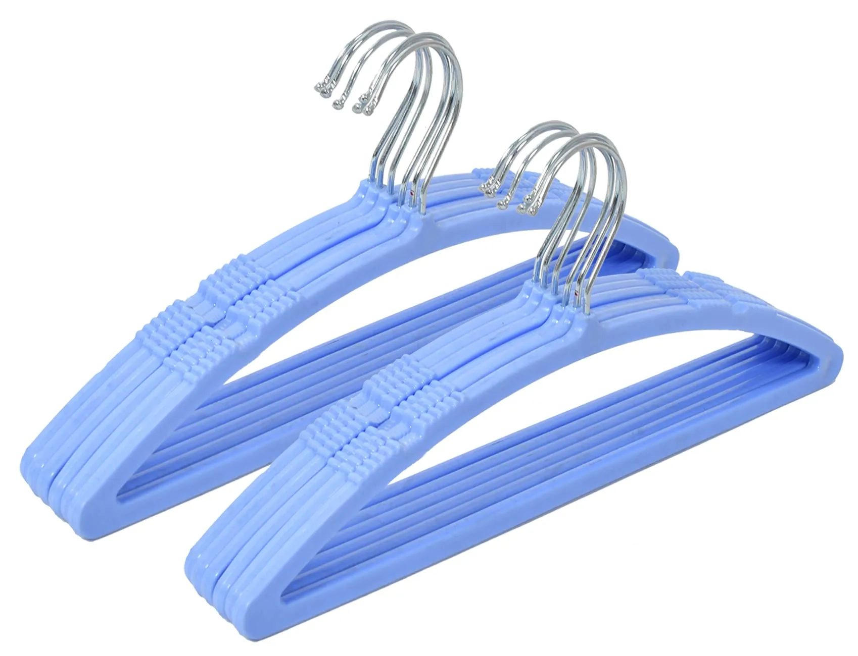 Heart Home 12 Pieces Plastic Baby Hanger (Blue)-HS43HEARTH25704